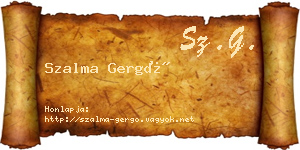 Szalma Gergő névjegykártya